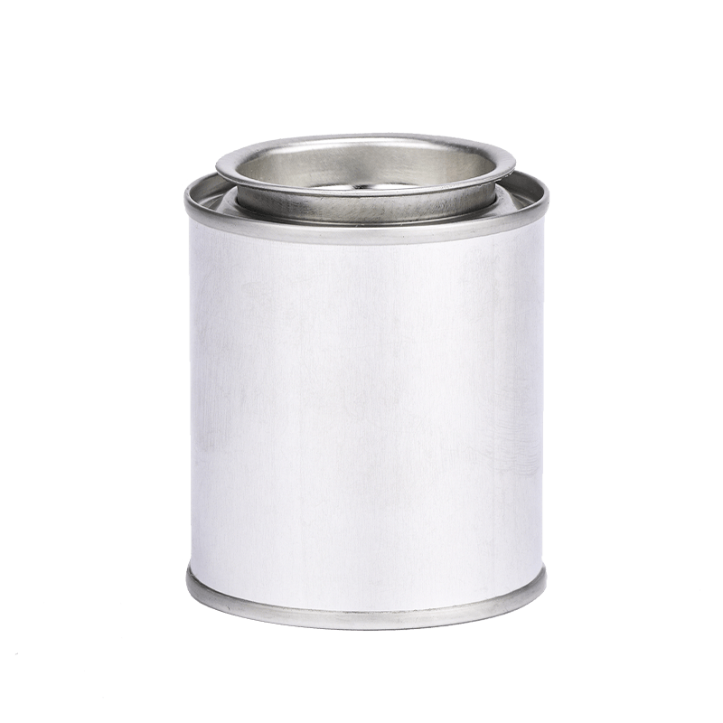 Boîte de conserve ronde en argent, sans doublure, avec peinture/colle, 100 ml