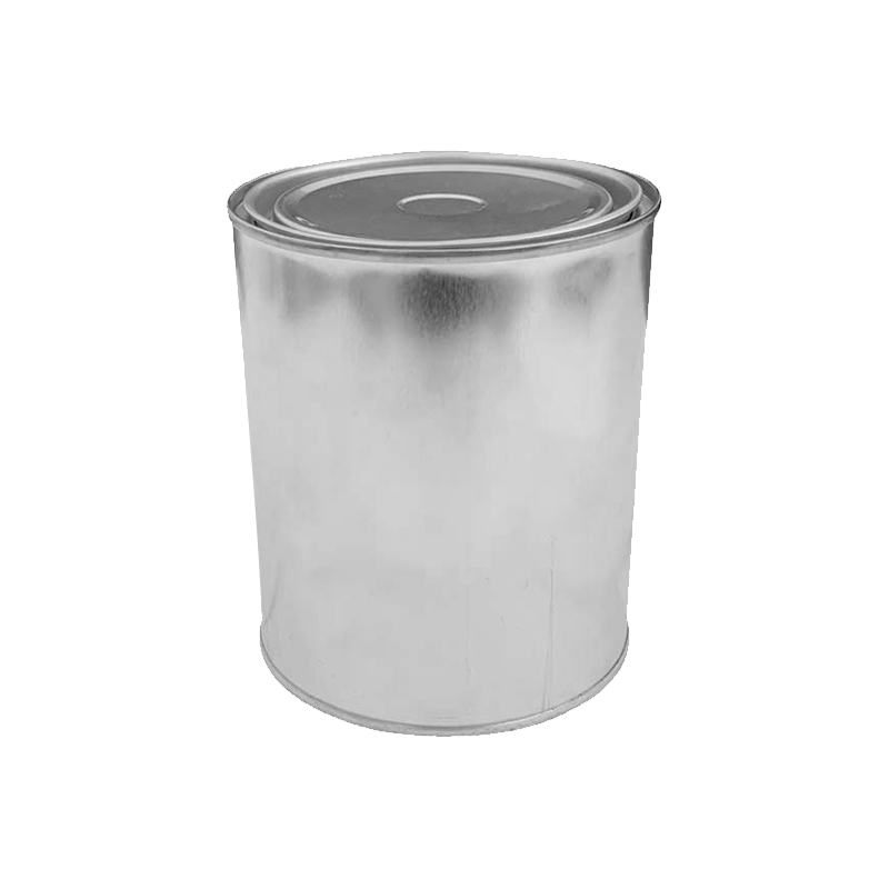 Boîte de conserve ronde en argent, peinture/colle, sans doublure, 800 ml